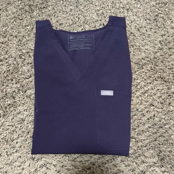 Figs Purple Jam Catarina one pocket top size small - Picture 1 of 3